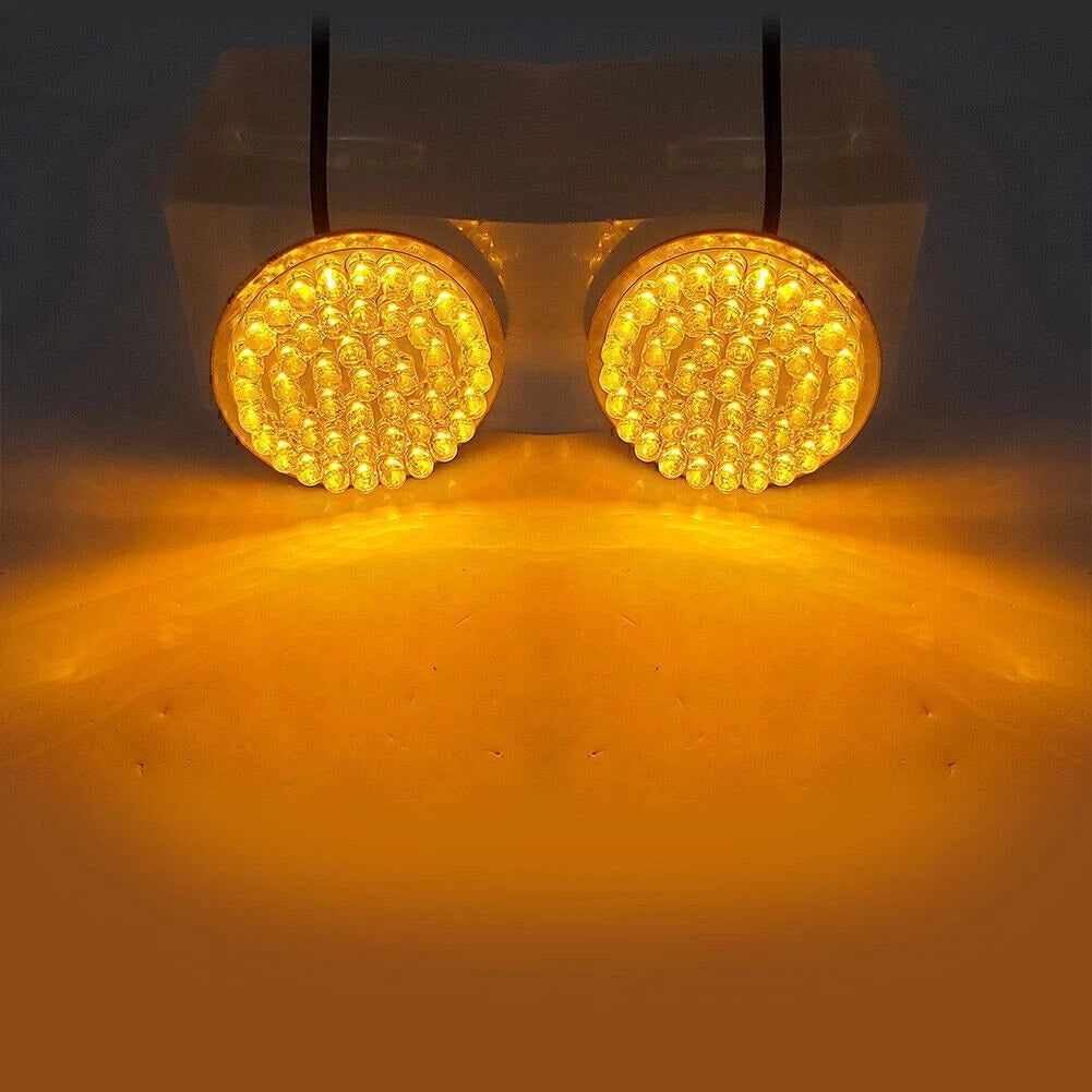 Yellow 1156 Turn Signal Light Inserts Blinker For Harley-Davidson HD Road King
