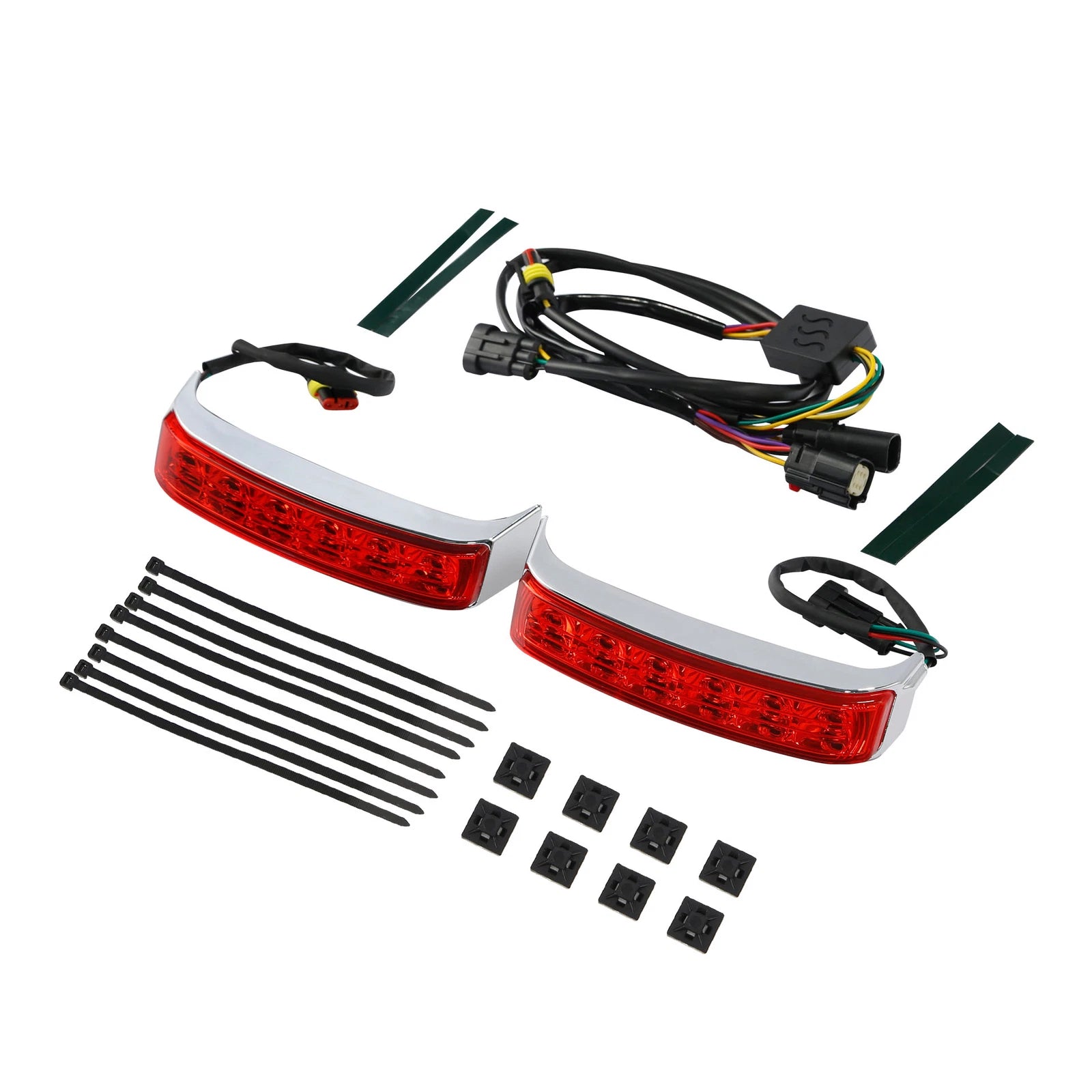 Saddlebag LED Run Brake Turn Light Red Lens for Harley Electra Glide (2014–2024)