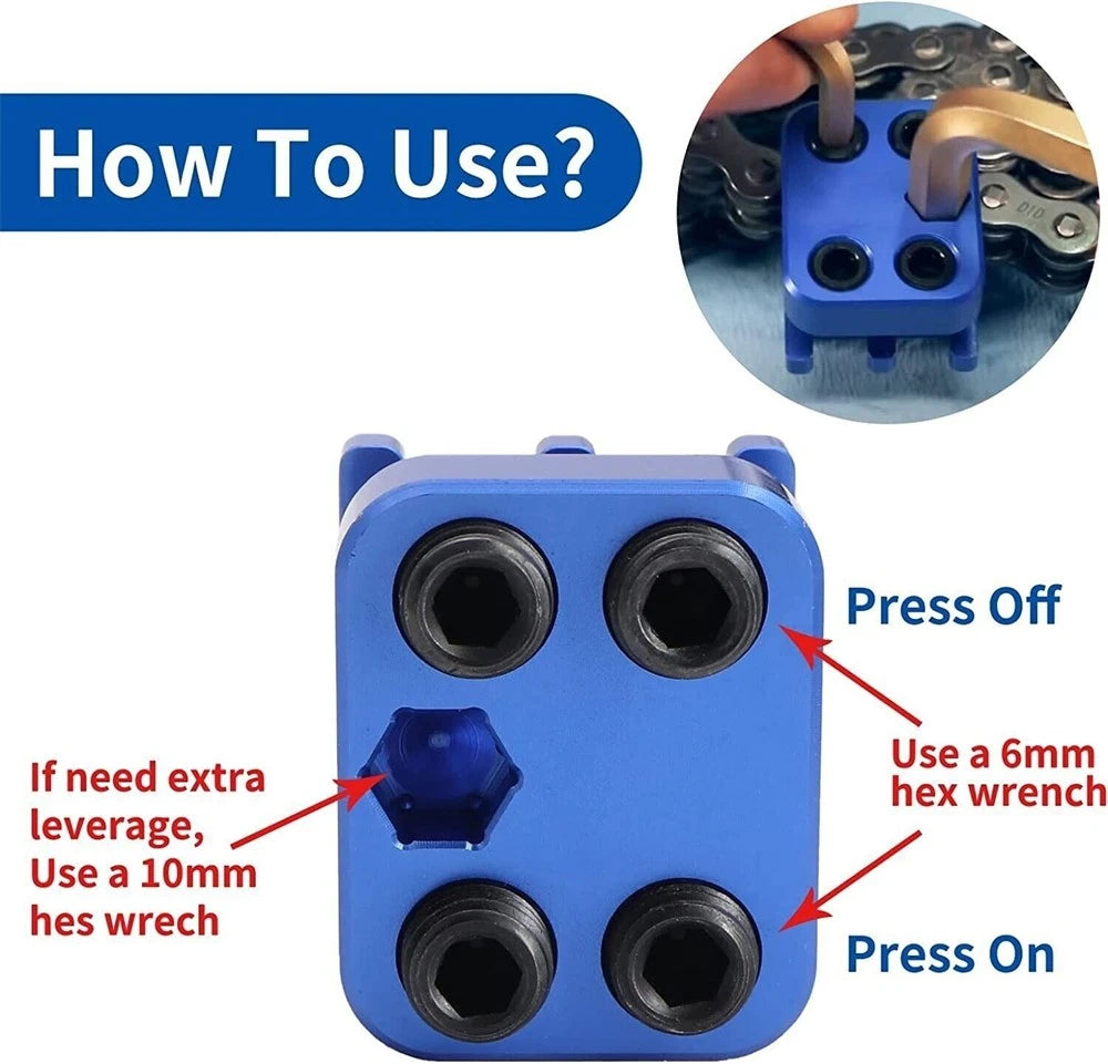 Master Link Chain Press Tool For 520 525 530 Side Panel Motorcycle ATV 08-0675