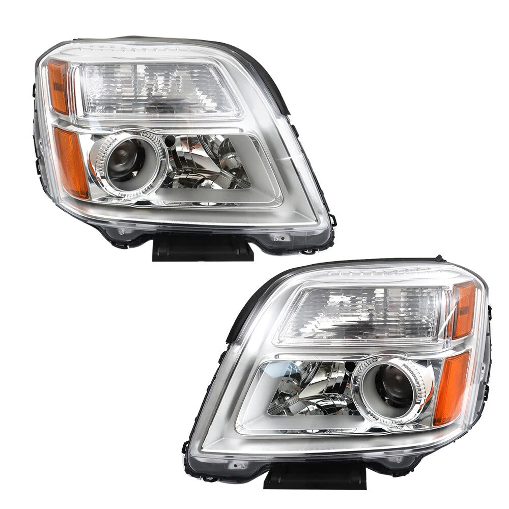 Headlights for GMC Terrain (2010–2015) Halogen Chrome LH+RH Pair