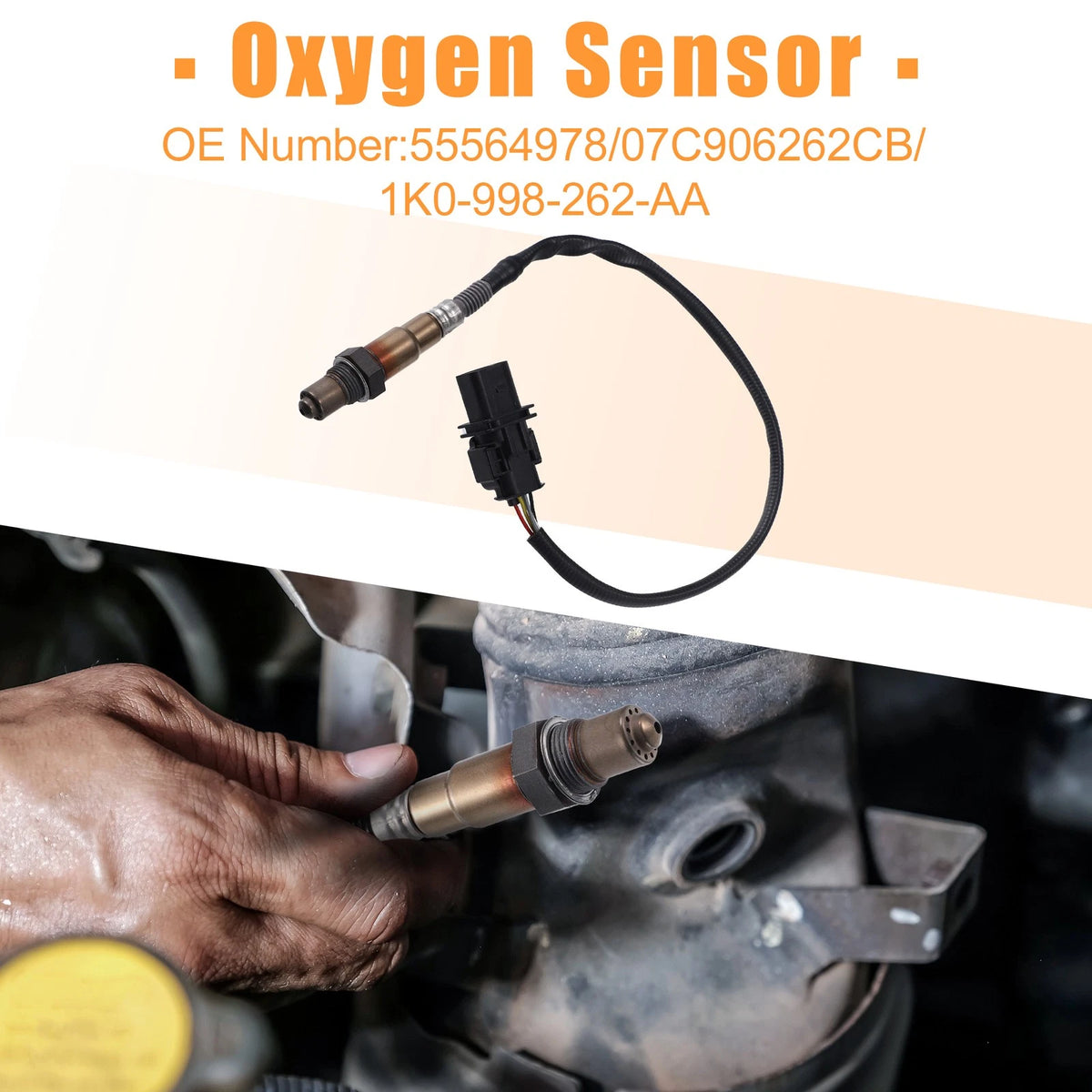 Front Left Right Oxygen Sensor for Audi A6 Quattro (2005–2011) Plastic Metal Black