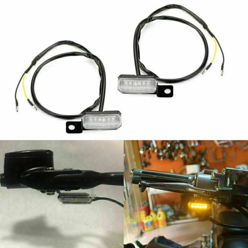 1 Pair LED Front Turn Signal Lamp for Universal Motorcycle (T9)