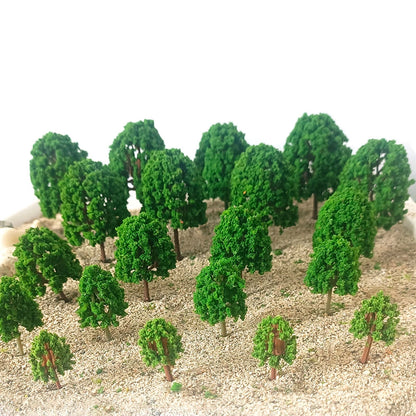 20pcs Mixed Size Trees Model Train Railroad Wargame Scenery Landscape Scale DIY