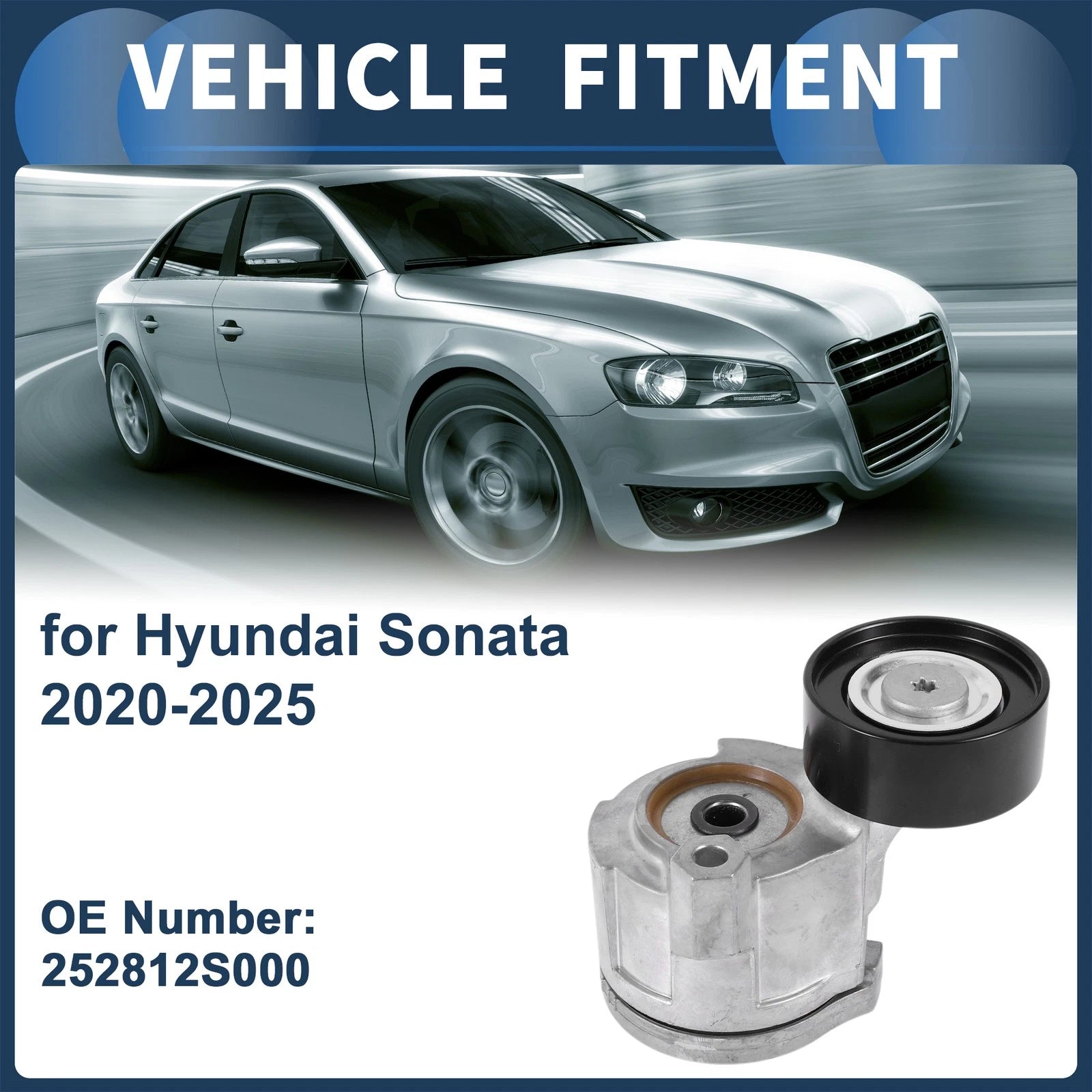 Belt Tensioner Assembly for Hyundai Sonata 2020–2025 OEM Replacement
