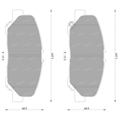Front Disc Brake Pad Set for Toyota Tarago GSR50R (2007–2018) 2GR-FE