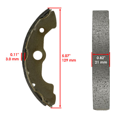 Front and Rear Brake Shoes for Honda TRX450ES TRX450FE FourTrax (2005–2006)