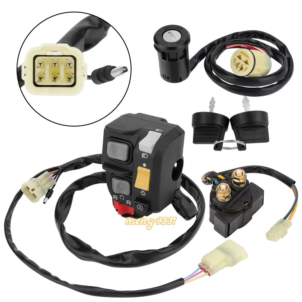 Handlebar Key Switch Starter Relay Kit for Honda Foreman 450 TRX450FE/ES (1998–2004)