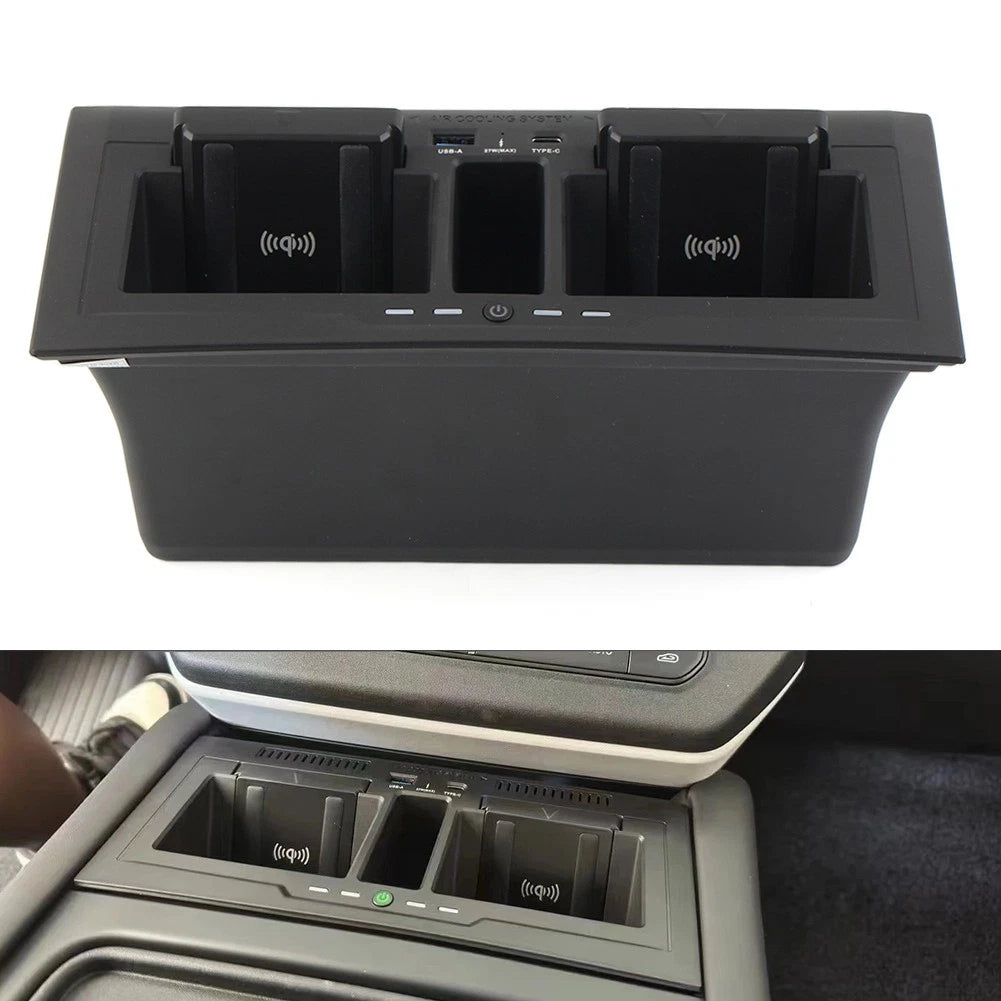 Car Wireless Fast Charger Tray Pad For Land Rover Defender 90 110 2020-2023