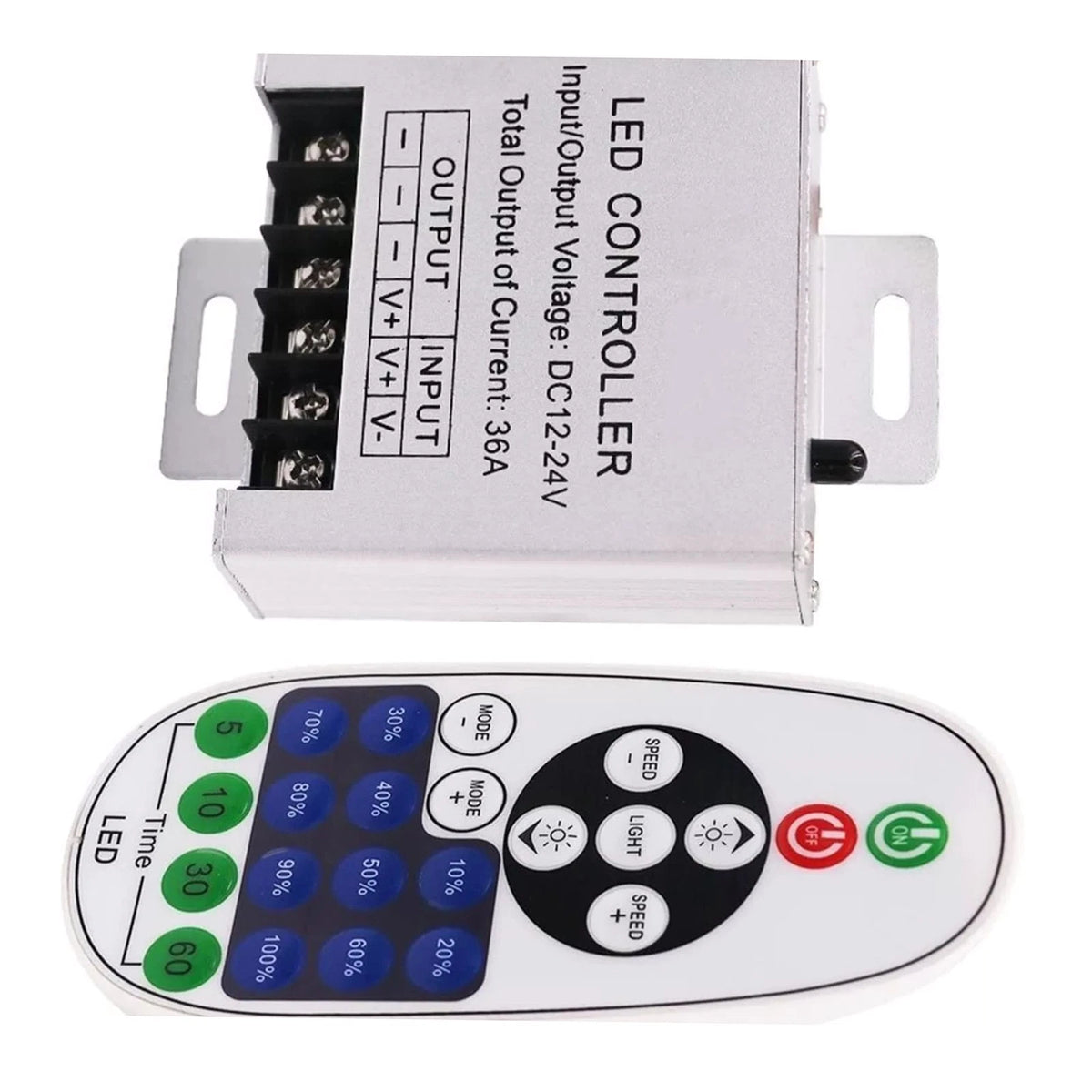 Wireless DC LED Light Dimmer Controller with 23 Keys Remote (12V)