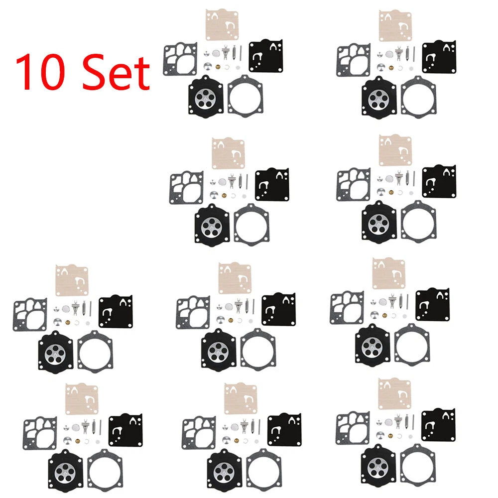 Set of 10 Carburetor Gasket Rebuild Kits for Walbro K12-WG WB WG K15-WJ K12-WJ