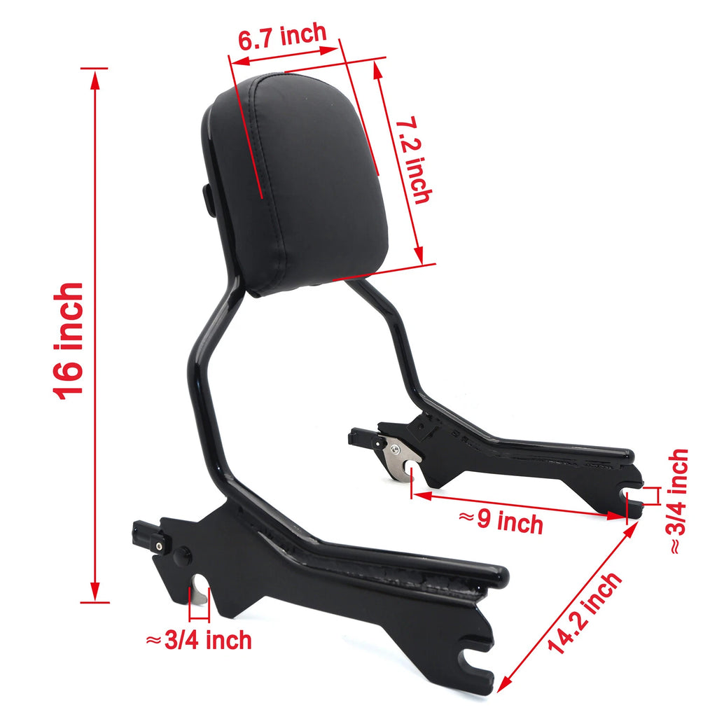 Passenger Sissy Bar Backrest for Harley Fat Boy (2018–2020)
