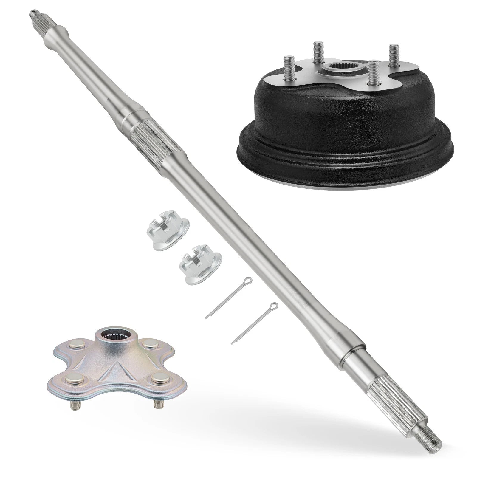 Set of 2 Rear Axle Shaft & Hub for Yamaha Big Bear 350 YFM350FW (1997–1999)