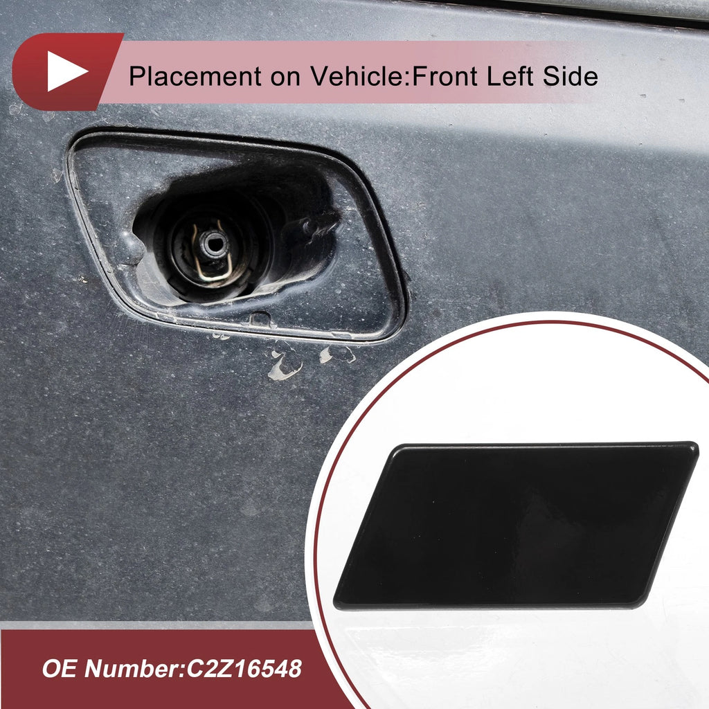 Front Left Washer Nozzle Cover Cap for Jaguar XFR (2012–2015) Black