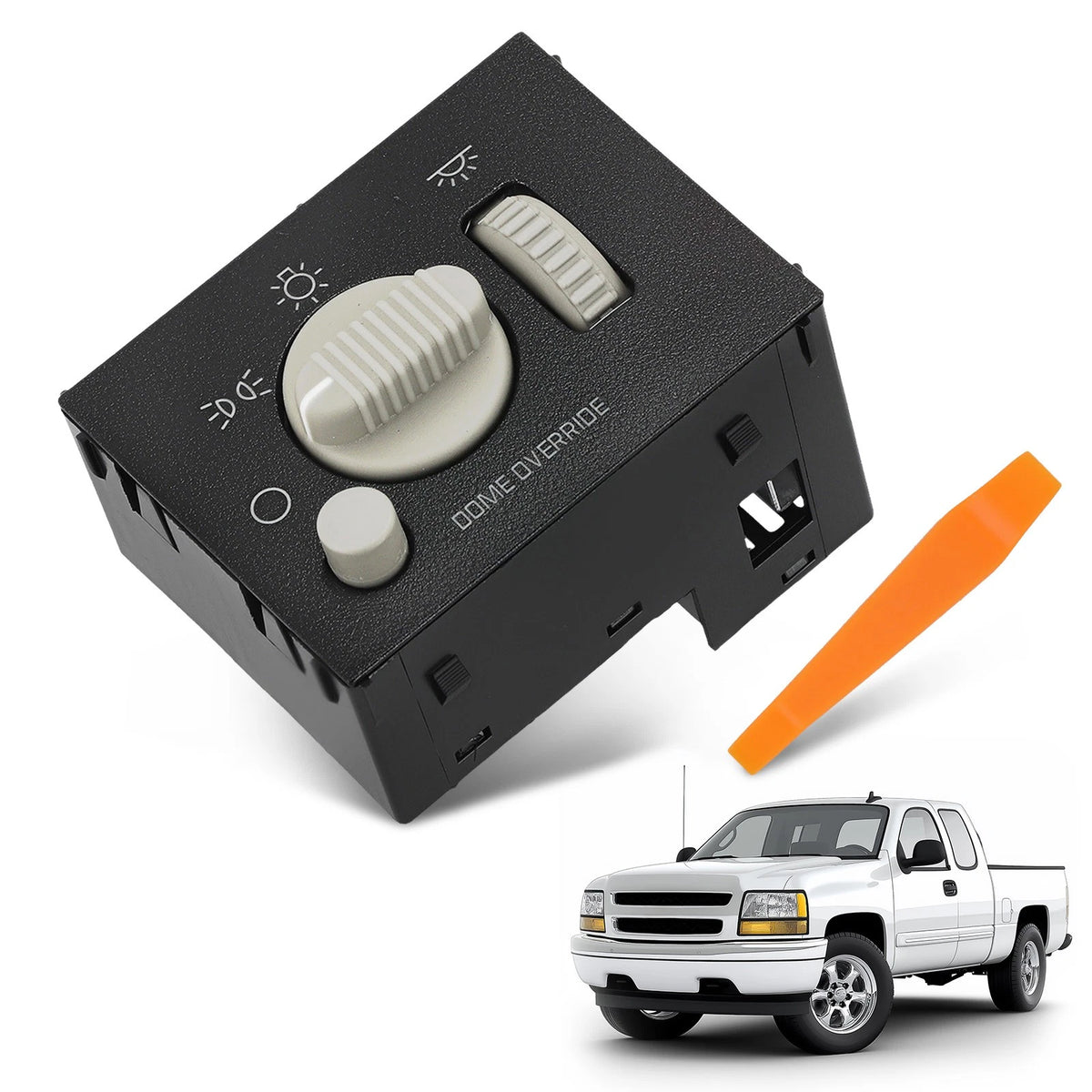 Dimmer Switch for GMC Sierra 1500 2500 (1999–2002) Black 15755595 D1534G DS968