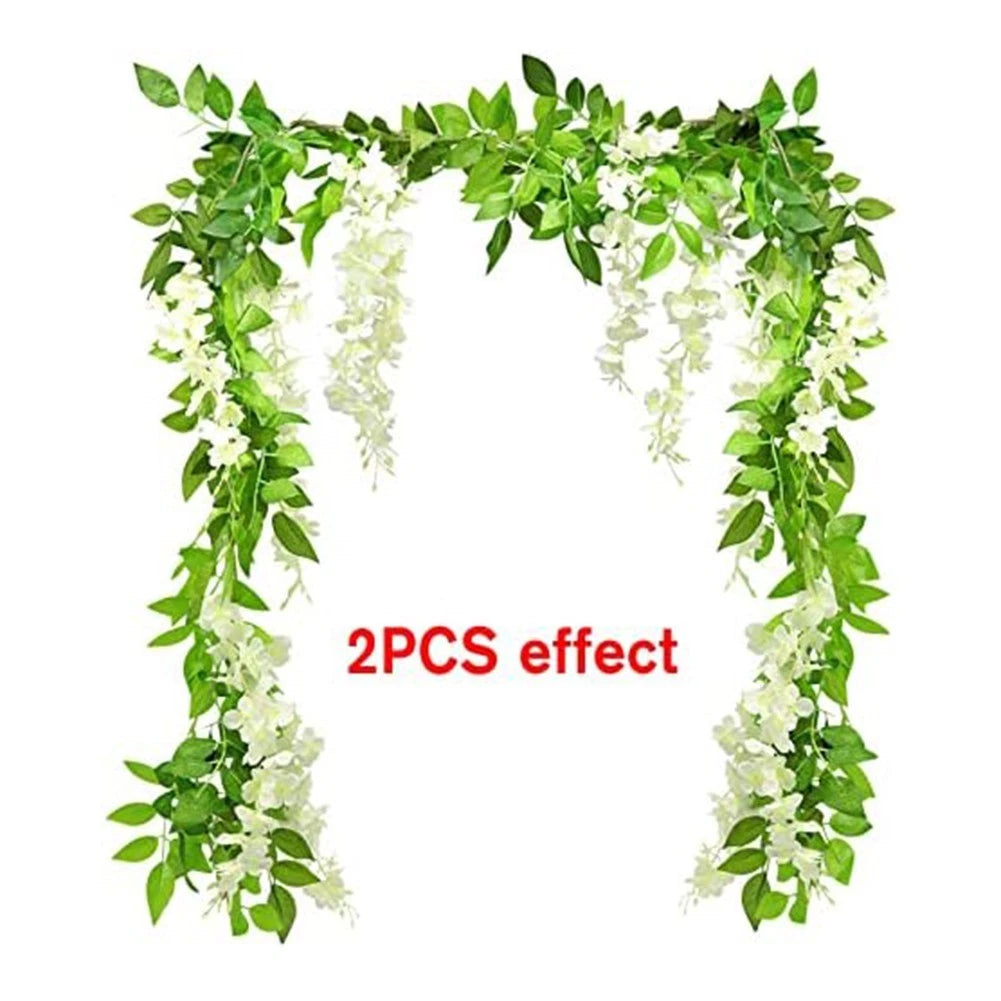 Set of 4 Artificial Wisteria Garlands for Wedding Decorations