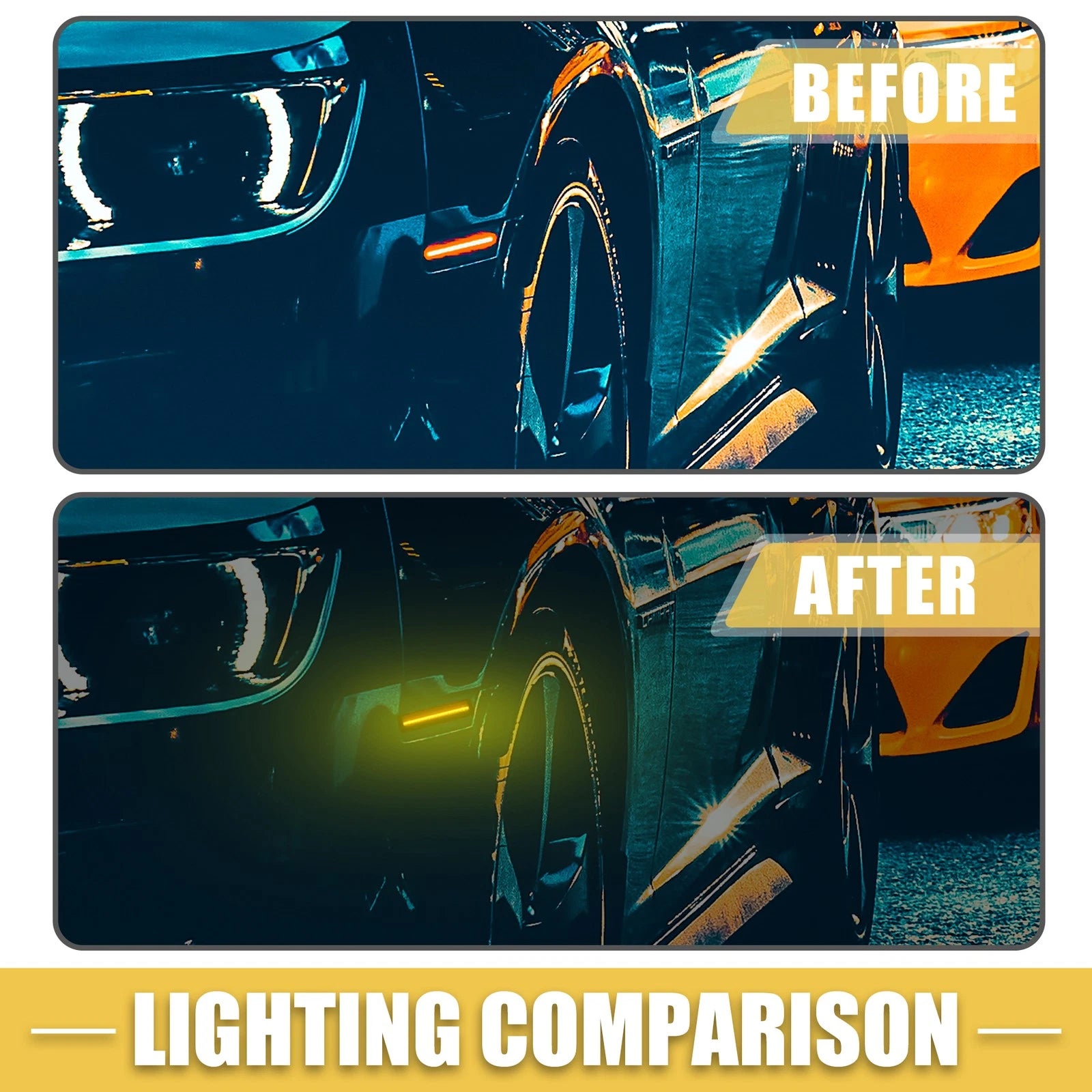 Front LED Side Marker Light for Chevy Camaro Amber Left Right (2010–2024)