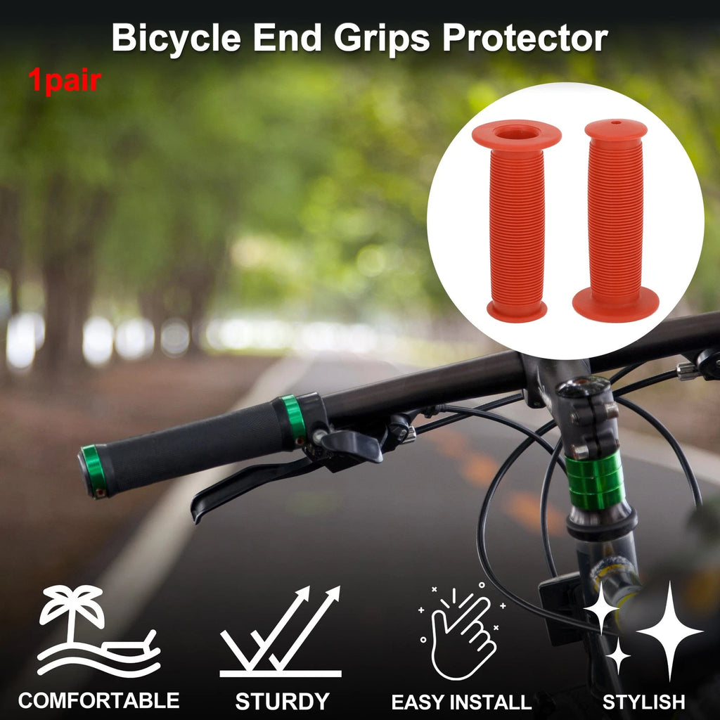 Bike Handlebar Grips Cover Protector 100mm Comfortable for MTB Pair (Red)
