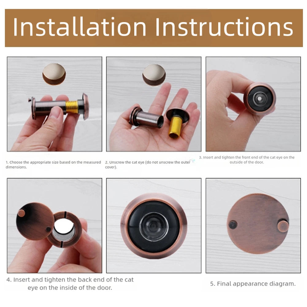 Fire Door Peephole Viewer with Anti Peep and Privacy Cover