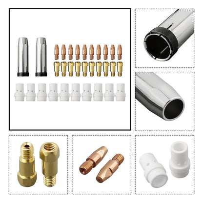 32pc M8 Gas Nozzle Tip 0.8mm for Binzel Nozzle Holder & Cups