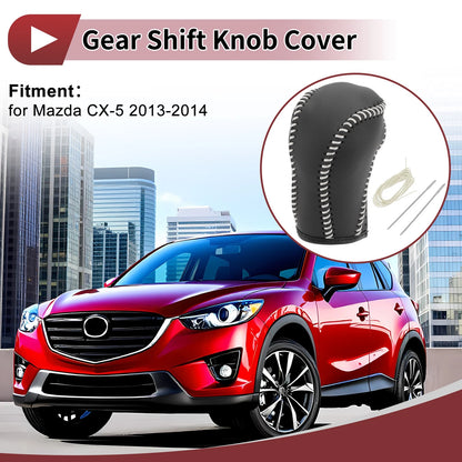 Gear Shift Knob Cover for Mazda CX-5 (2013–2014) Black Beige