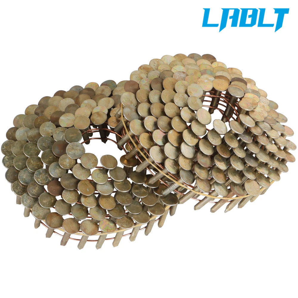 3600 Pcs 3/4" Smooth Galvanized Shank Coil Roofing Nails 15 Degree