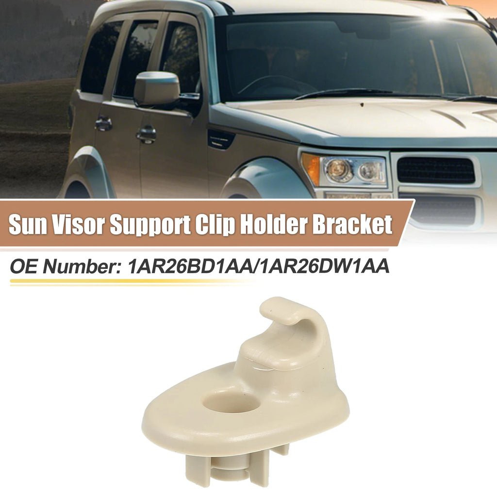 Sun Visor Support Clip Retainer Set for Jeep Beige (2 Pack) (2008–2024)