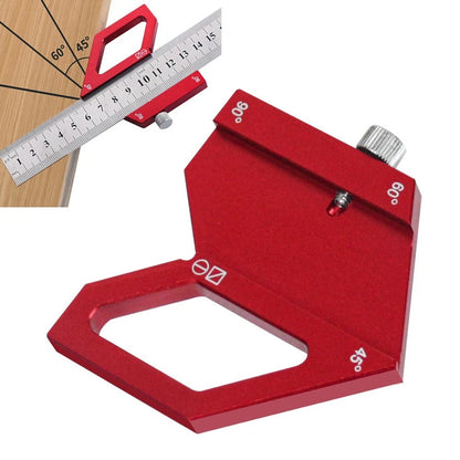 Steel Ruler and Positioning Block Tool for Accurate Center Finding