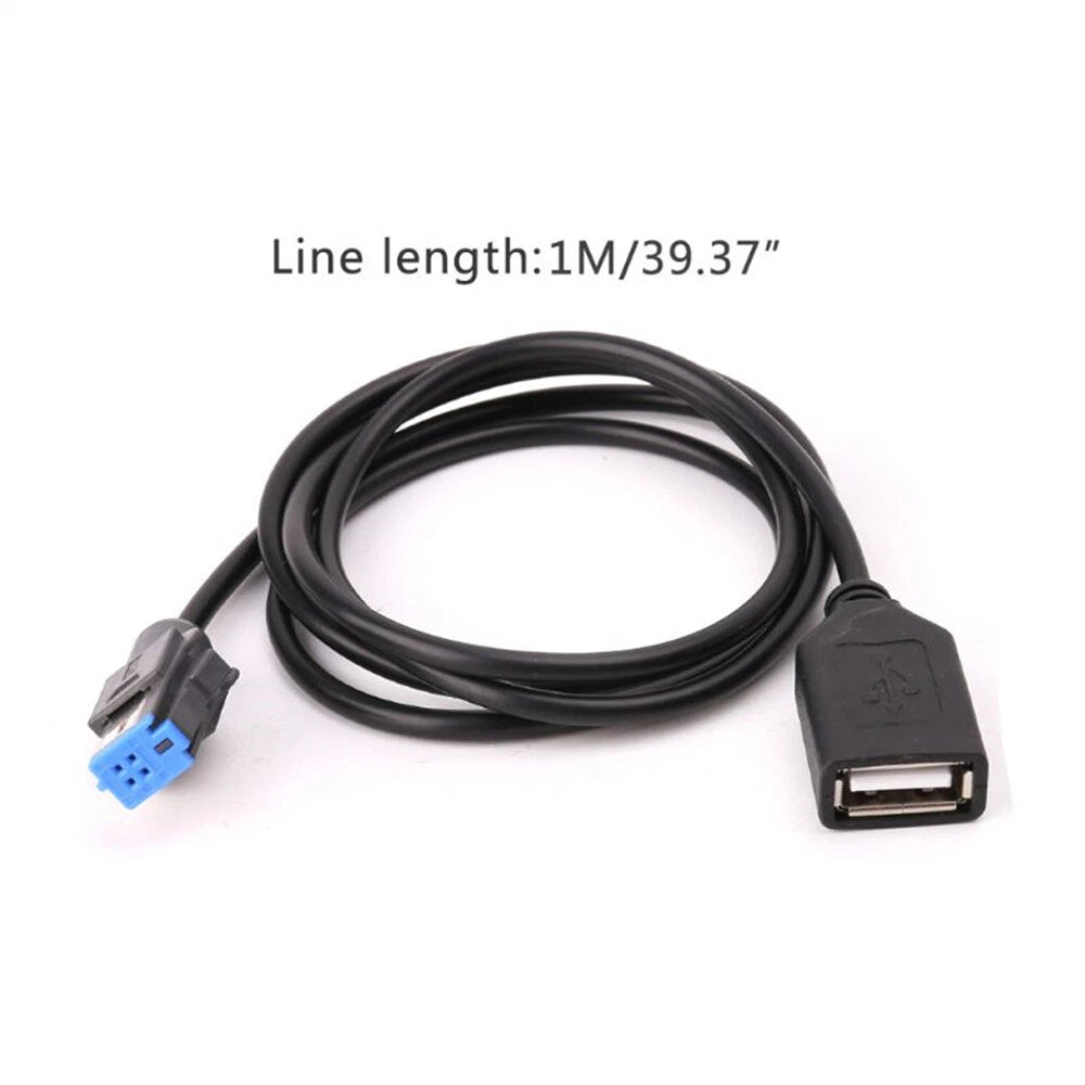 1m USB Audio Extension Cable Adapter for Nissan Teana Qashqai (2008–2019)