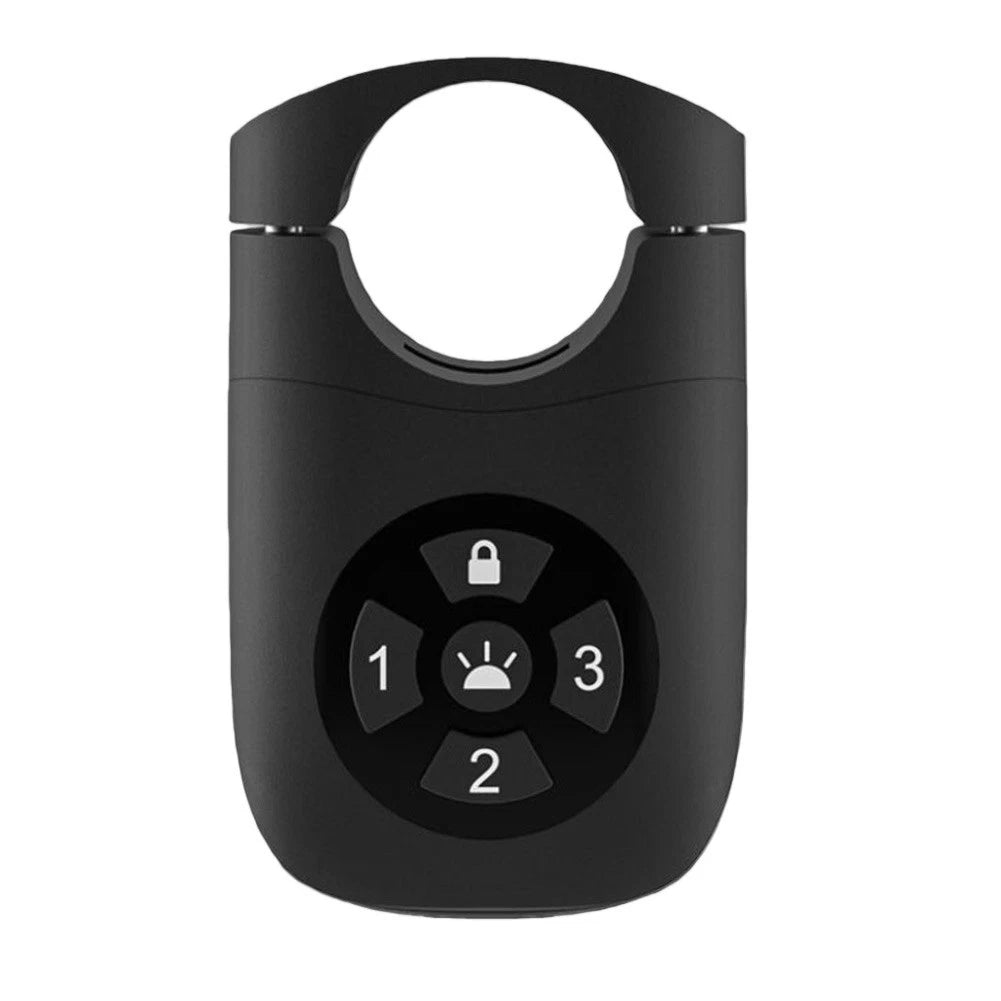Compact Bike Light 9x9x3cm Black with USB Rechargeable Anti Theft Features