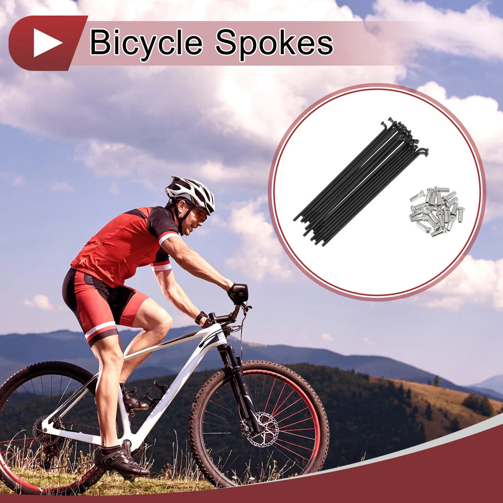 Bicycle Spokes Set 112mm 304 Stainless Steel for 13G Wheels (20-Pack)