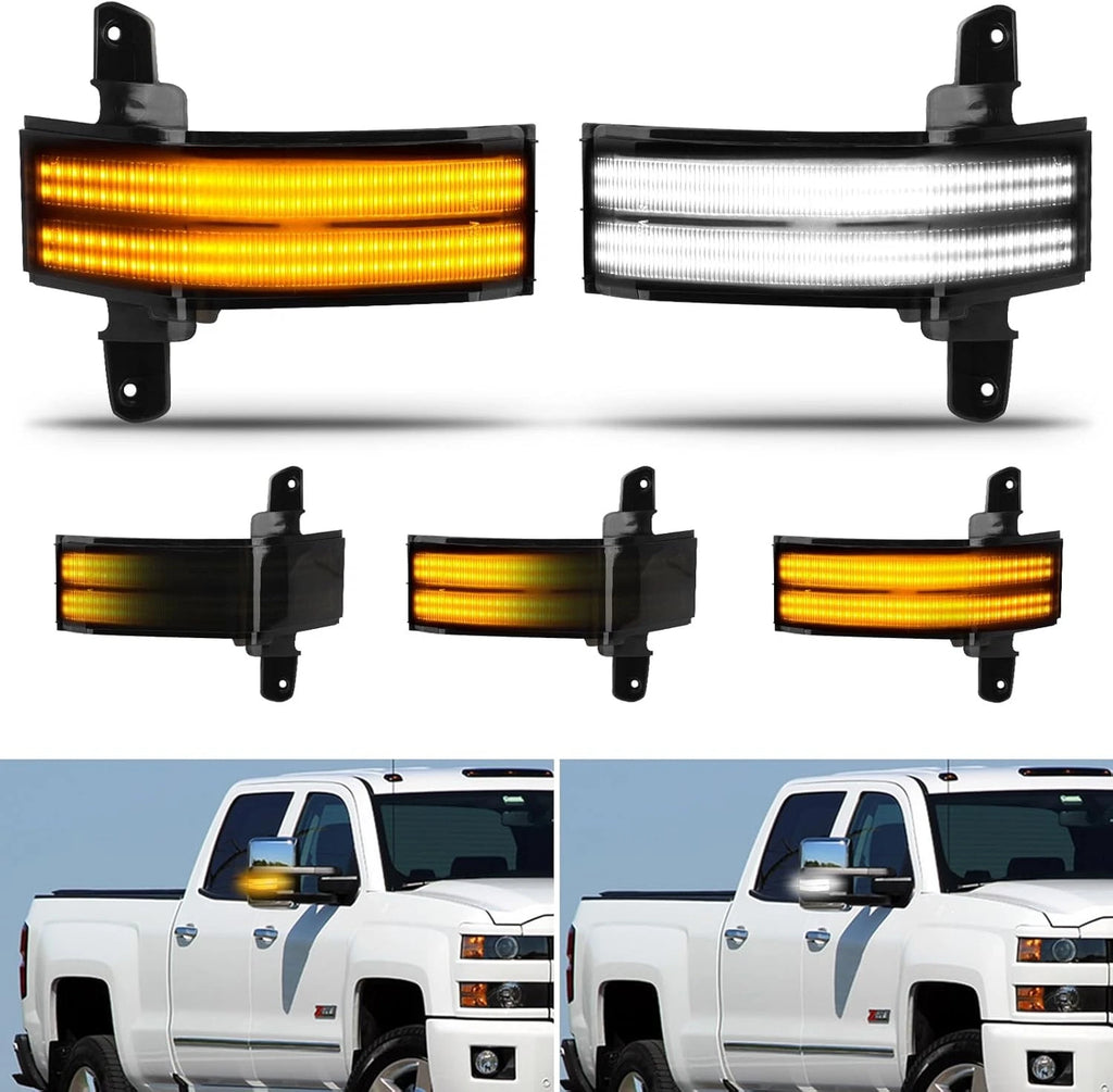 Dynamic LED Side Mirror Turn Signal Light for Chevy Silverado GMC Sierra (2014–2019)