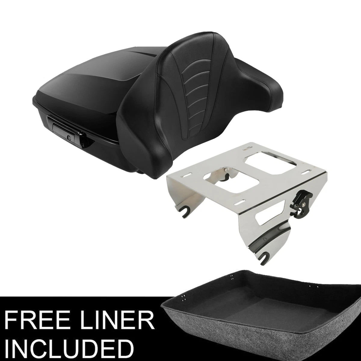 Chopped Trunk Pad for Harley Road Glide King (2014–2026) Black