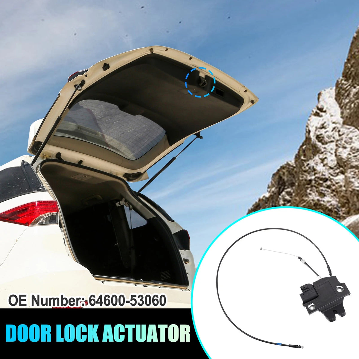 Trunk Latch Lock Actuator with Cable for Lexus IS F (2008–2014)