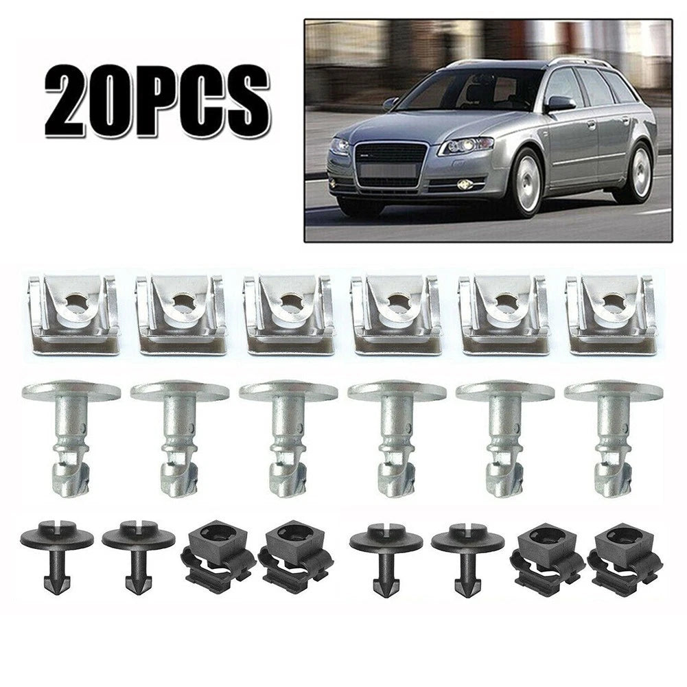 20Pcs Engine Under Cover Fixing Clip Screw for Universal Applications