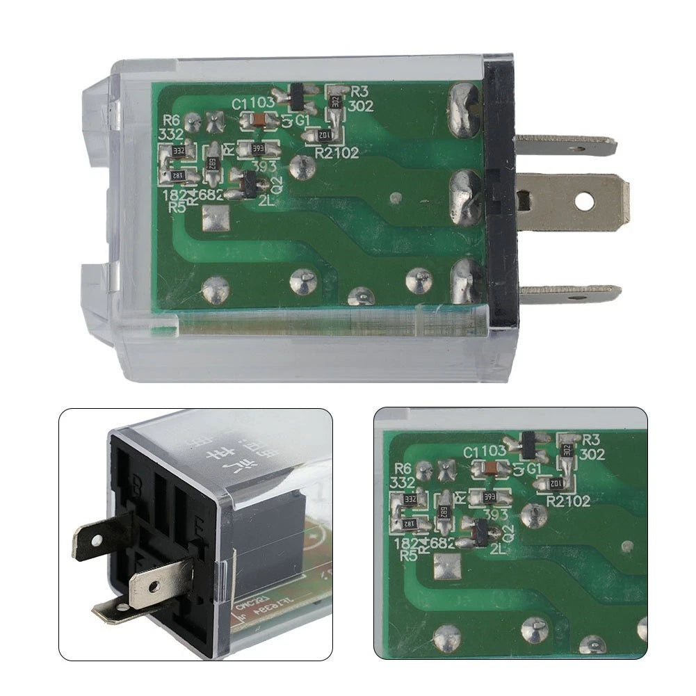 Flasher Relay 135W for Universal Vehicles (3 Pin, 8mm Hole)