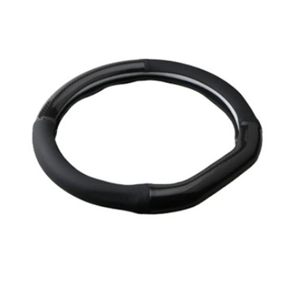 Steering Wheel Cover for D-type Car (38cm, Perforated PU Leather, Carbon Fiber)