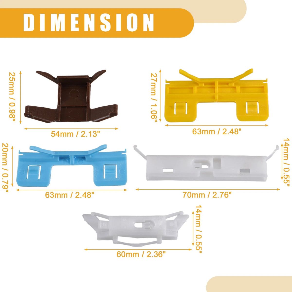 Set of 15 Roof Fastener Clips for Honda Civic (2006–2011)