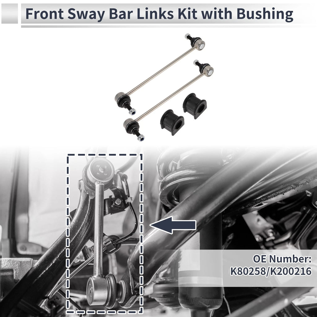 Front Stabilizer Bar Links with Bushings 2Pcs for Jeep Patriot (2011–2017)