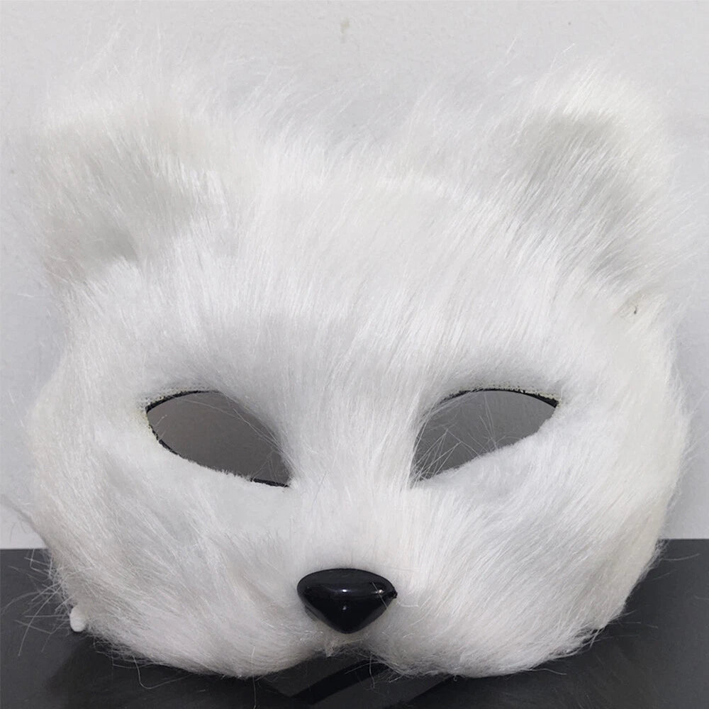 Plush Fox Mask for Halloween Costume (1pc)