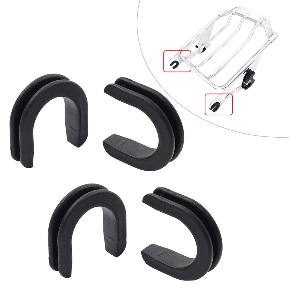 2 Pair Sissy Bar Luggage Rack Side Mounting Grommet for Harley (2009–2009)