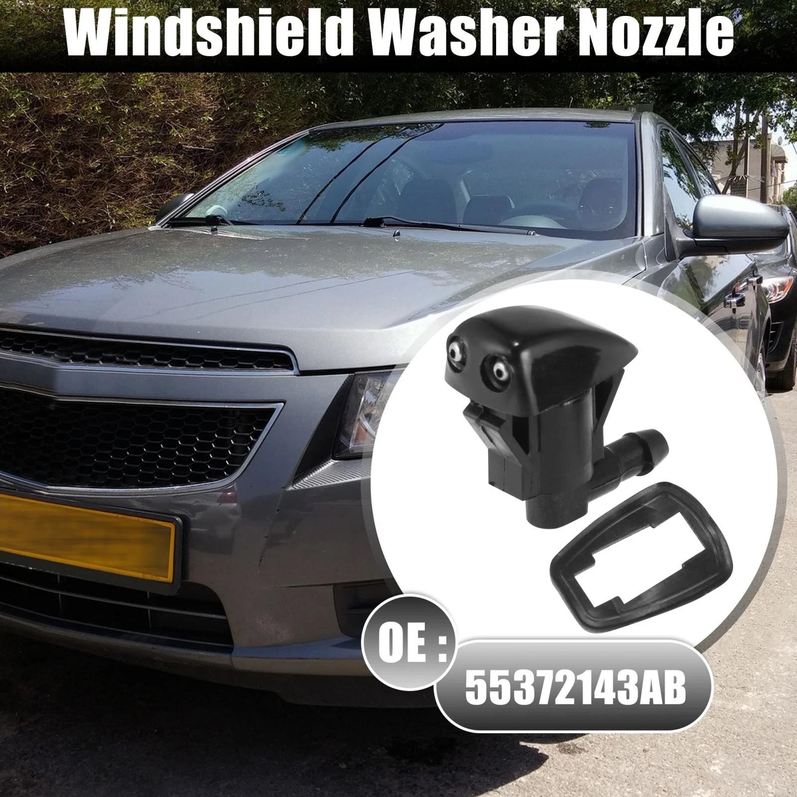 2pcs Front Windshield Washer Nozzles Replacement for Jeep Grand Cherokee (2005–2016)