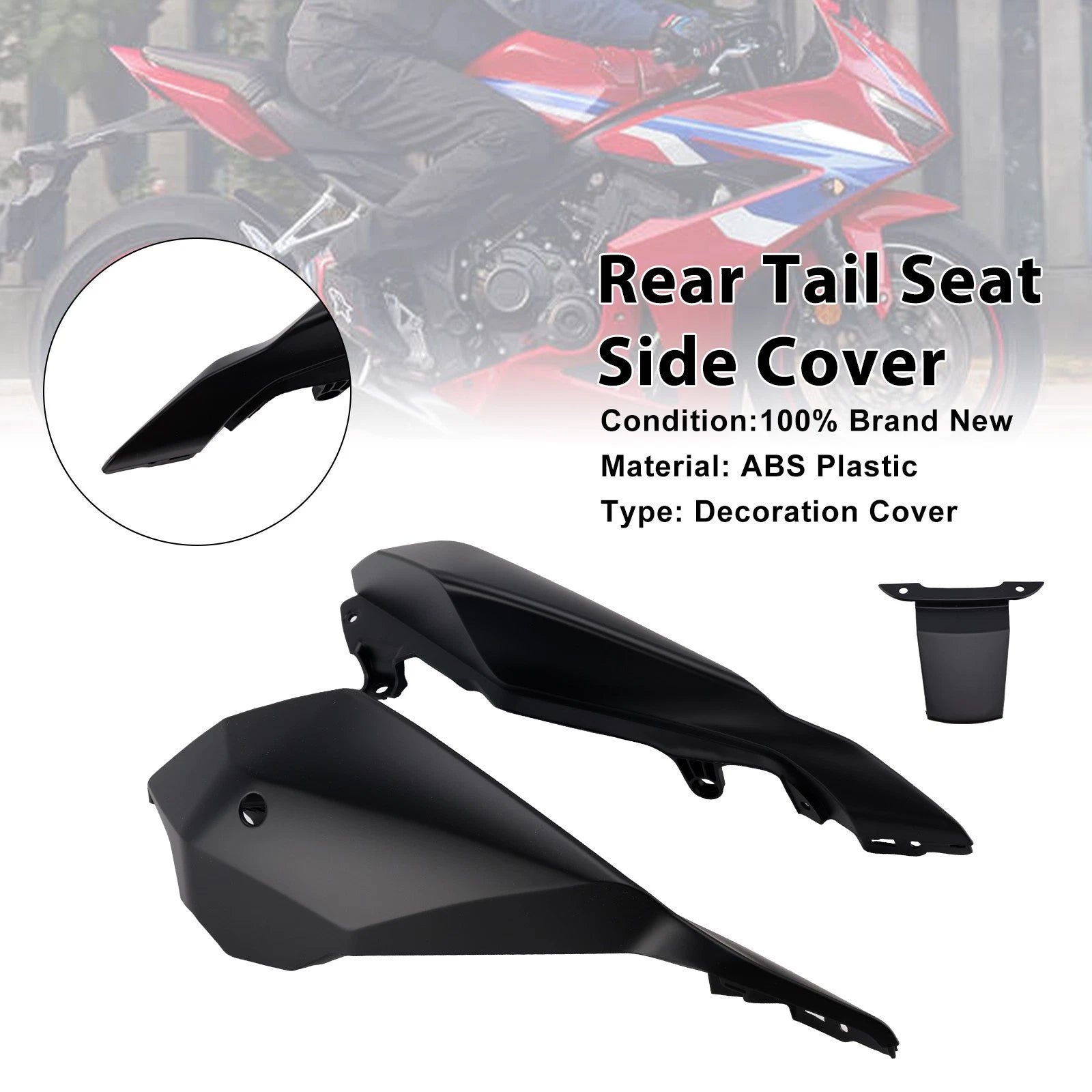 Rear Tail Seat Side Cover Fairing for Honda CBR650R CB650R (2024–2025) Black A9