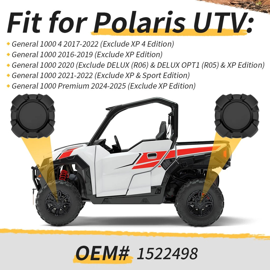 Set of 4 Wheel Center Caps for Polaris General 4 1000 (2017–2022)