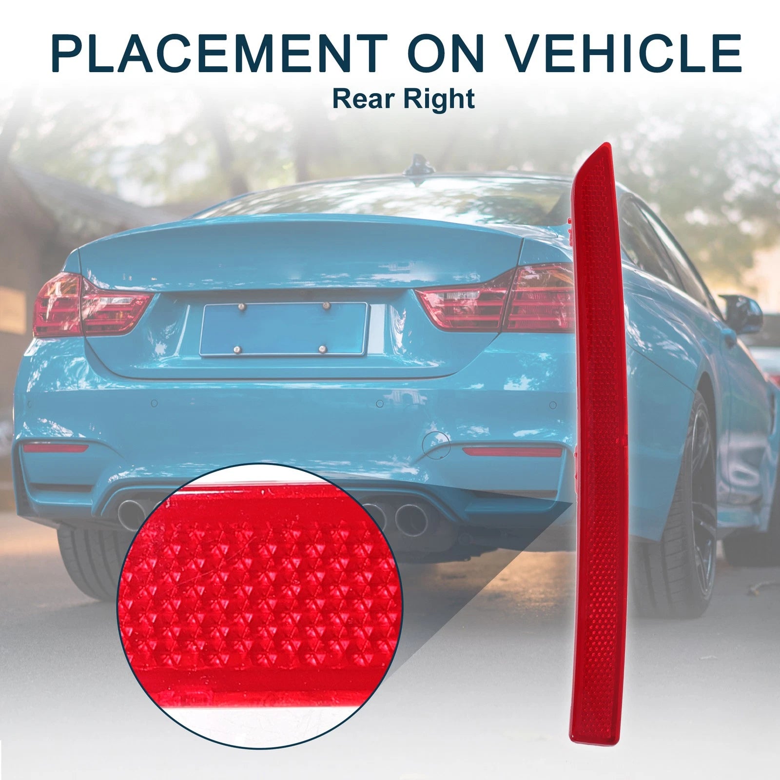 Rear Right Bumper Reflector Replacement for BMW M3 Base (2015–2018)