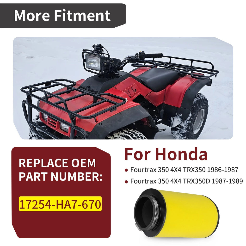 Air Filter for Honda FourTrax Foreman 350 TRX350D TRX350 (1986–1989)