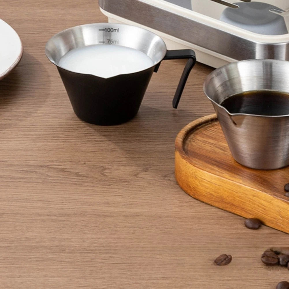 100ml Stainless Steel Measuring Cup for Espresso Dosing (No Part Numbers)