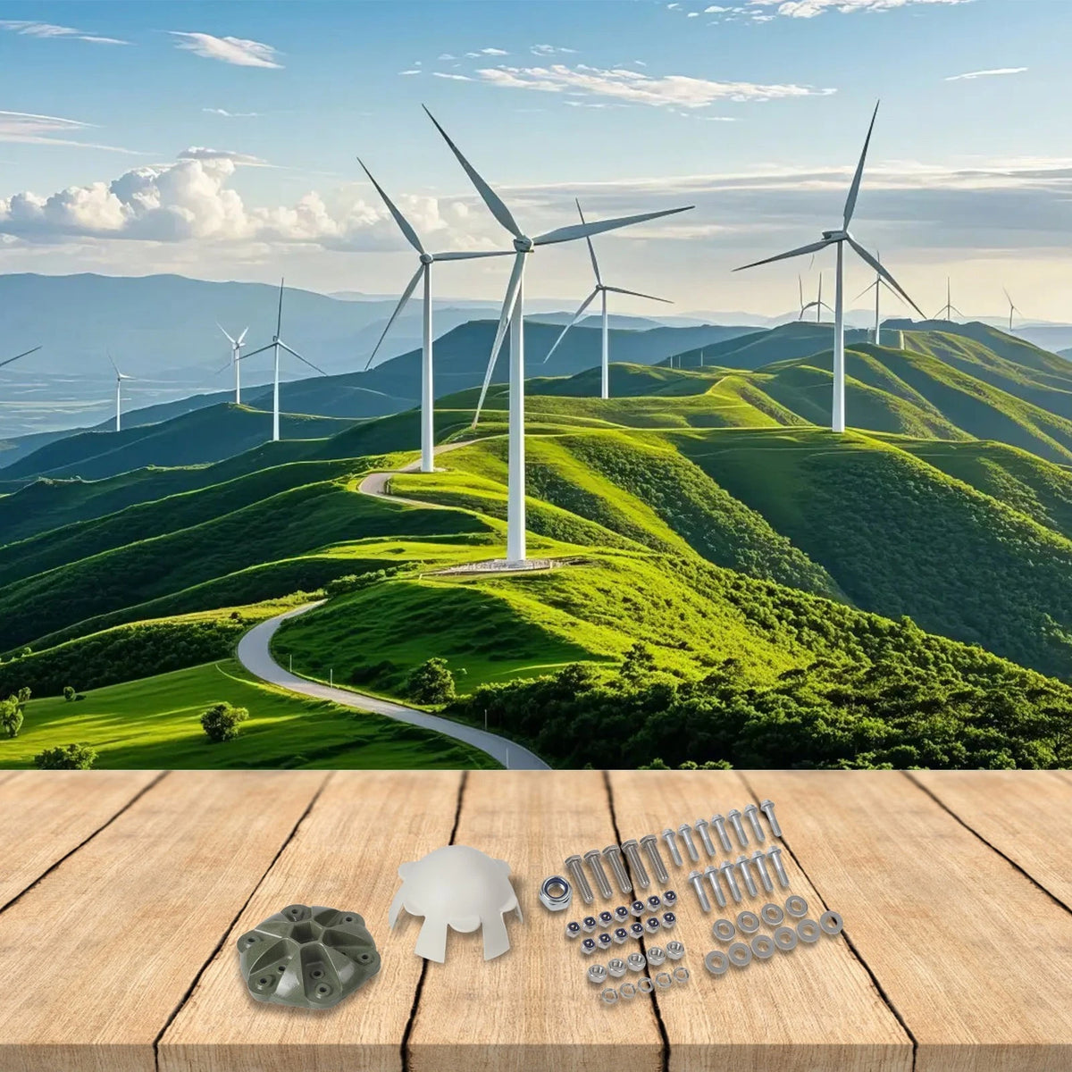 Wind Turbine Hub Cover Kit for Wind Turbines (Complete with Fasteners)