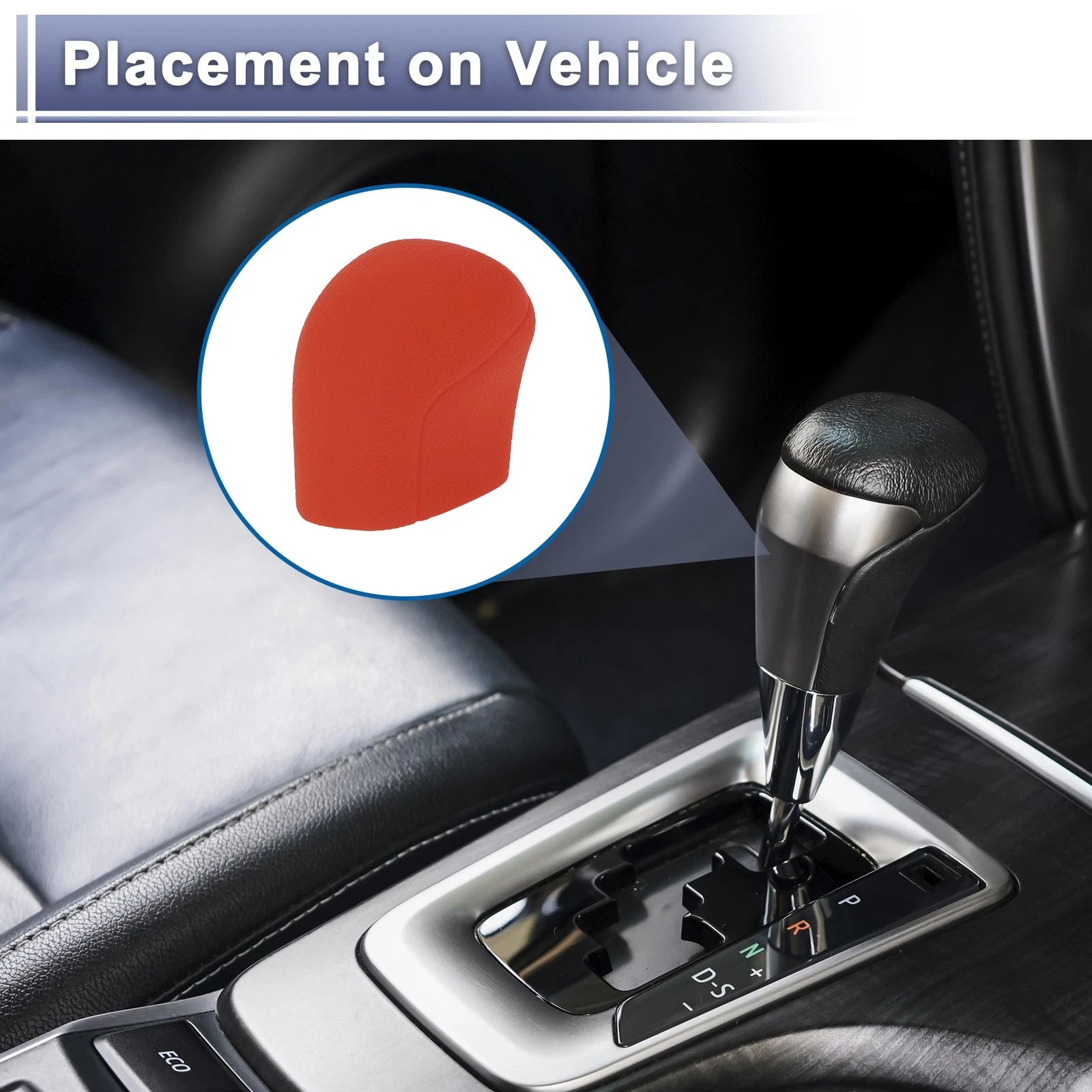 Automatic Gear Shift Knob Cover Replacement Red Silicone for Toyota Camry (2018–2024)