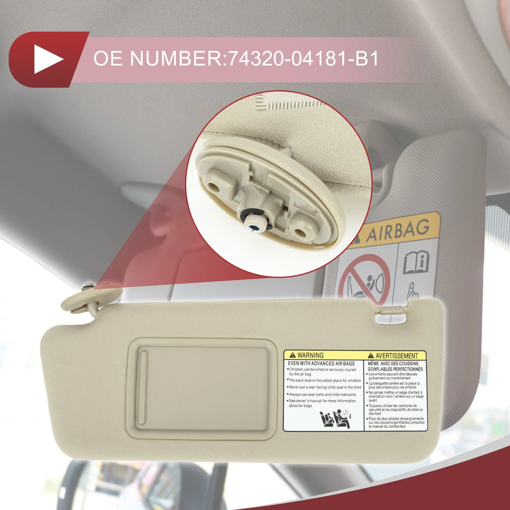 Car Sun Visor Replacement for Toyota Tacoma 2005–2011 Left Driver Side