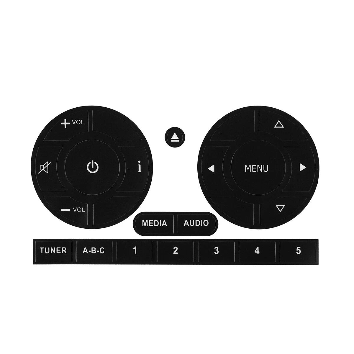 1x Radio Stereo Button Repair Kit Decal Sticker for Fiat 500 (2007–2023)